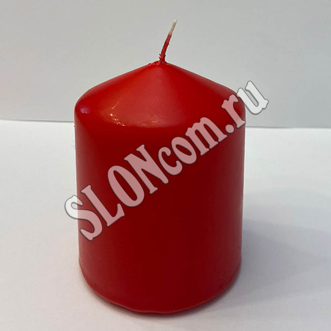 Свеча пеньковая 7х10 см, парафин, красная, Ladecor - Фото