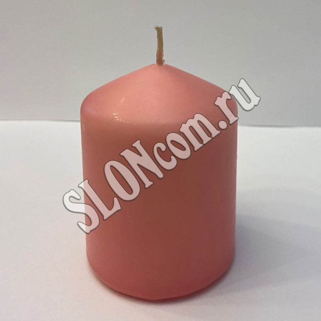 Свеча пеньковая 7х10 см, парафин, розовая, Ladecor - Фото
