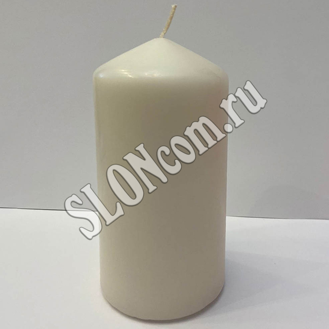 Свеча пеньковая 7х15 см, парафин, белая, Ladecor - Фото