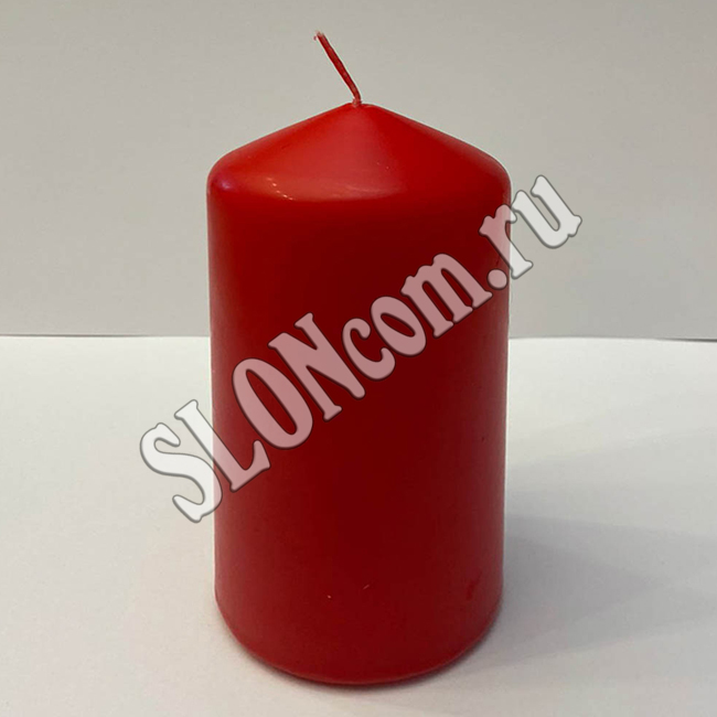 Свеча пеньковая 7х15 см, парафин, красная, Ladecor - Фото