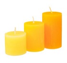 Свечи набор 3 штуки рустик, аромат персик, 508-751