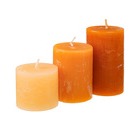 Свечи набор 3 штуки рустик, аромат сандала, 508-752