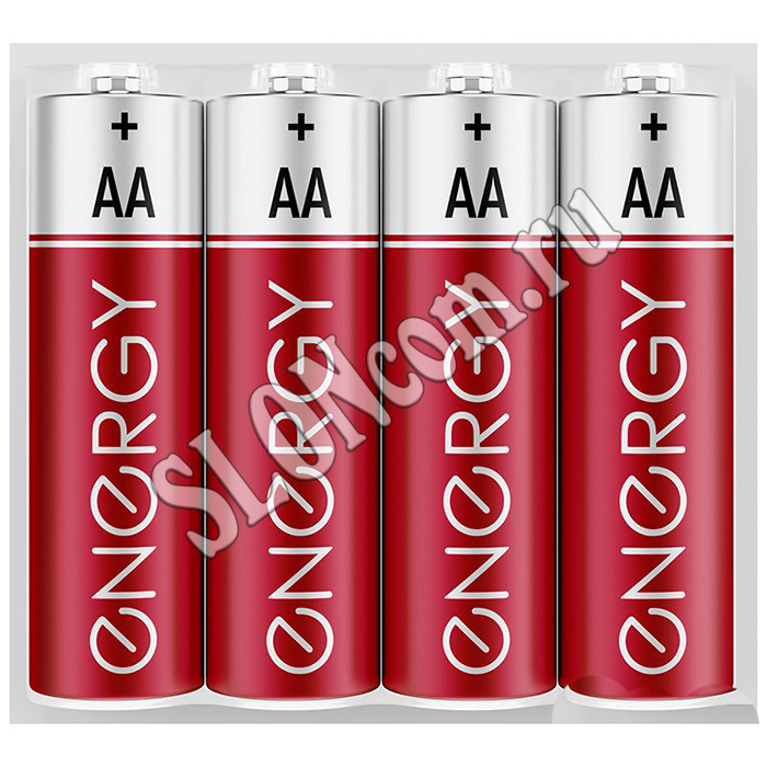 Батарейка солевая 4 штуки, Energy R6/4S (AА) - Фото