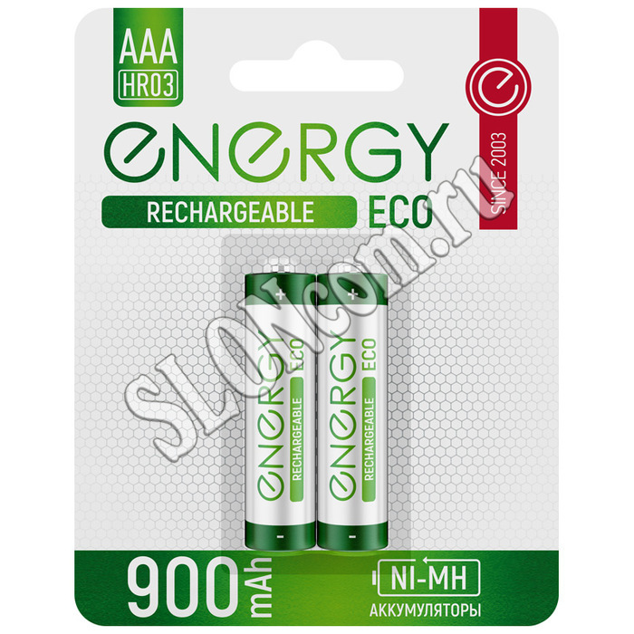 Аккумулятор Energy Eco 2 штуки NIMH-900-HR03/2B (АAА) - Фото