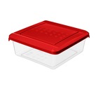 Контейнер для продуктов Asti, квадратный, 0,5 л (красный)