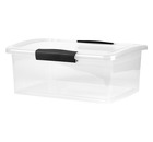Ящик для хранения Keeplex Vision с защелками, 9 л, 37х27,4х14,8 см, прозрачный кристалл