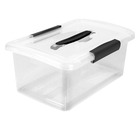 Ящик для хранения Keeplex Vision с защелками и ручкой, 7 л, 35х23,5х14,8 см, прозрачный кристалл