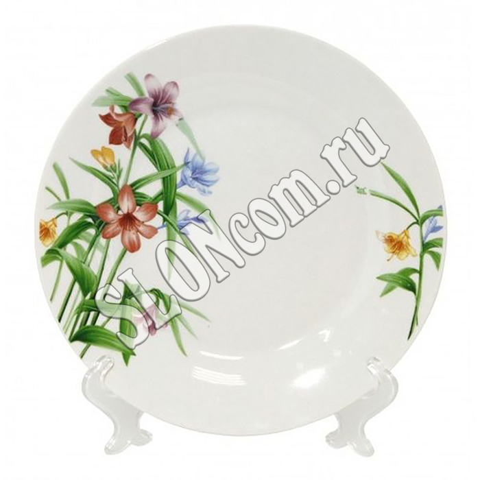 Тарелка десертная Полевые цветы 19 см, фарфор, MFK - Фото