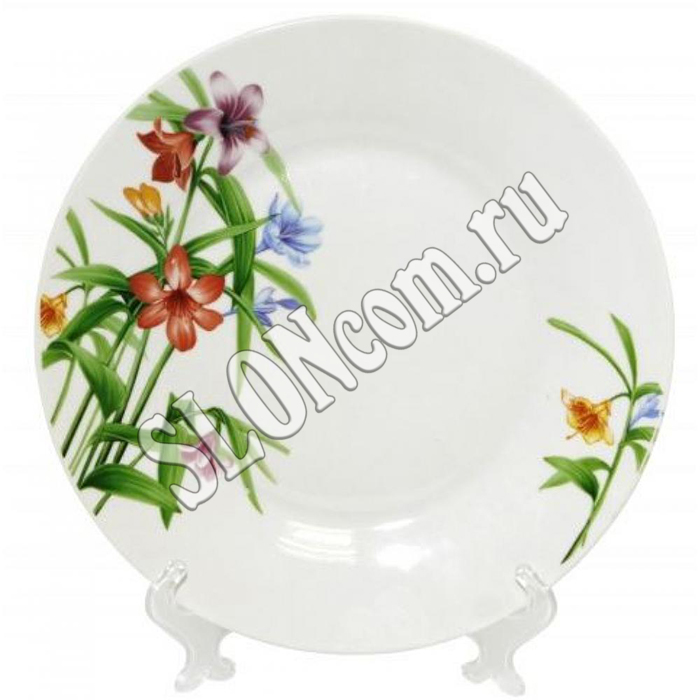 Тарелка обеденная Полевые цветы 23 см, фарфор, MFK - Фото
