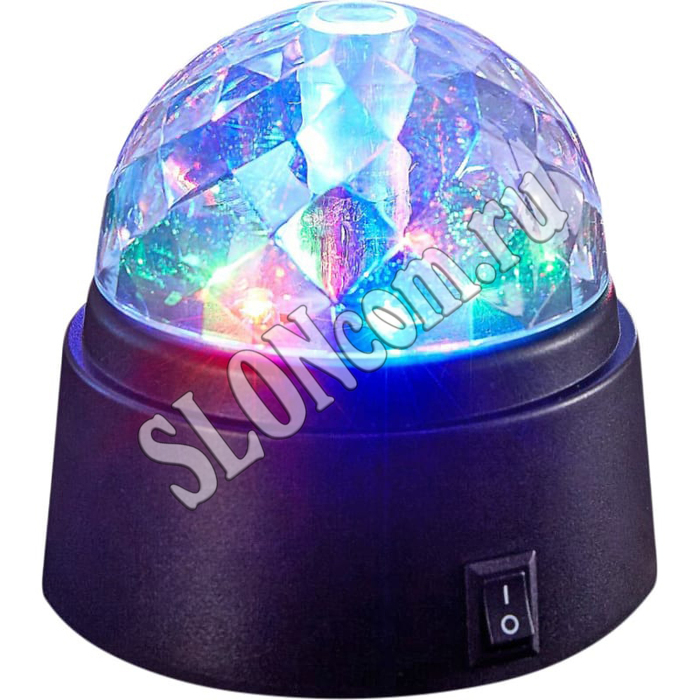 Шар Диско, 6 разноцветных LED ламп, 9*9 см, 3*АА, VEGAS - Фото