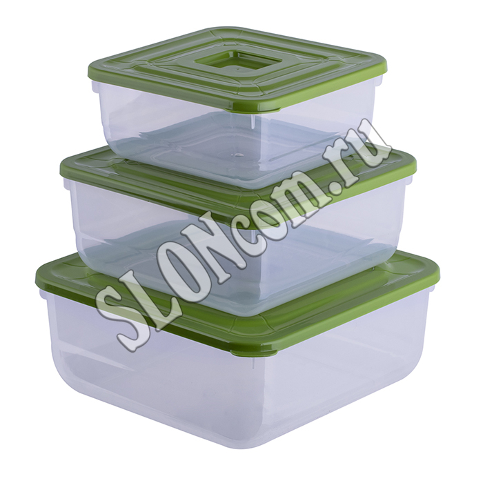 Набор контейнеров 3 штуки Practic 0,85 л, 1,5 л, 2,3 л - Фото