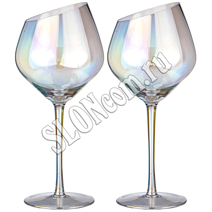 Набор бокалов для вина из 2-х штук Daisy blue, 550 мл - Фото