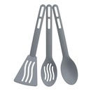 Набор кухонных принадлежностей из 3 предметов (серый), Simple