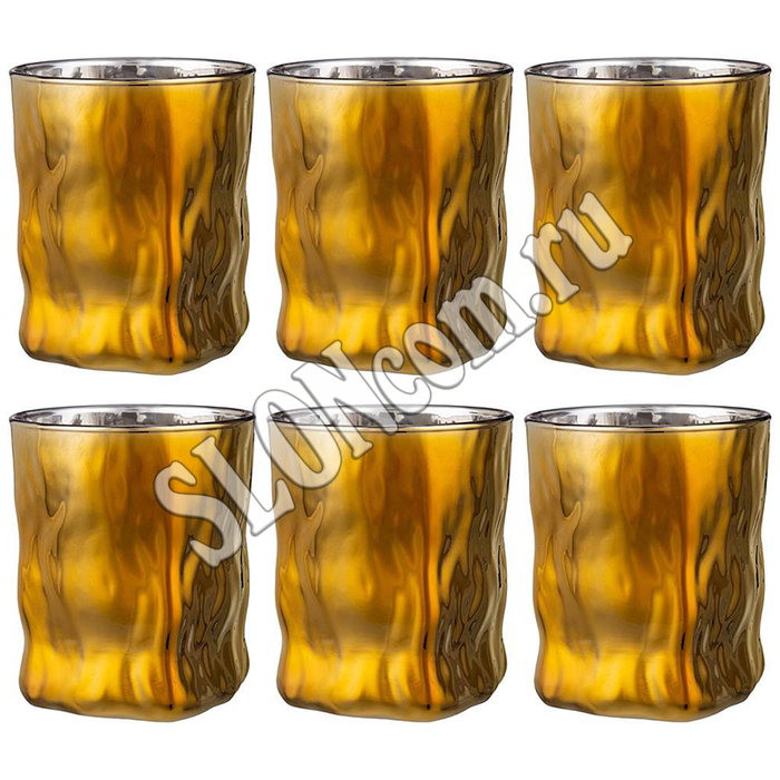 Набор стаканов из 6 шт. Черное золото, 300 мл - Фото