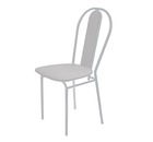 Стул Ника 3-1 мягкое сиденье и спинка, светло-серый/матовый серый, СТ3-1/СС