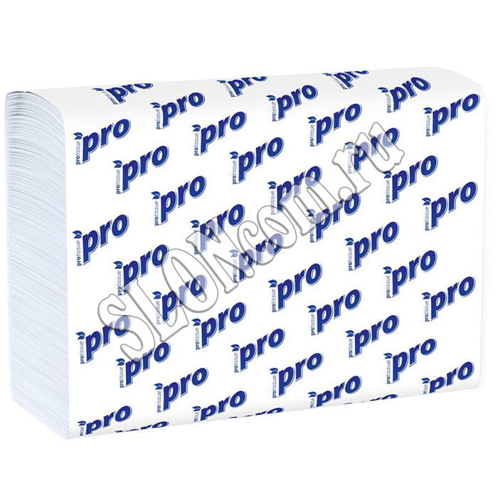 Полотенца бумажные листовые PRO Z-сложения 2 слойные 190 штук, 21х23 см, Мягкий знак (15 шт./упаковка) - Фото